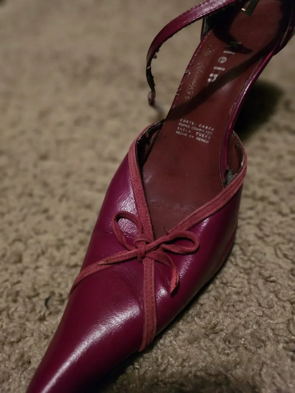 Klein by Gogue Deep Burgundy Pointed Toe Heel 8.5 (25 1/2 Mexican)